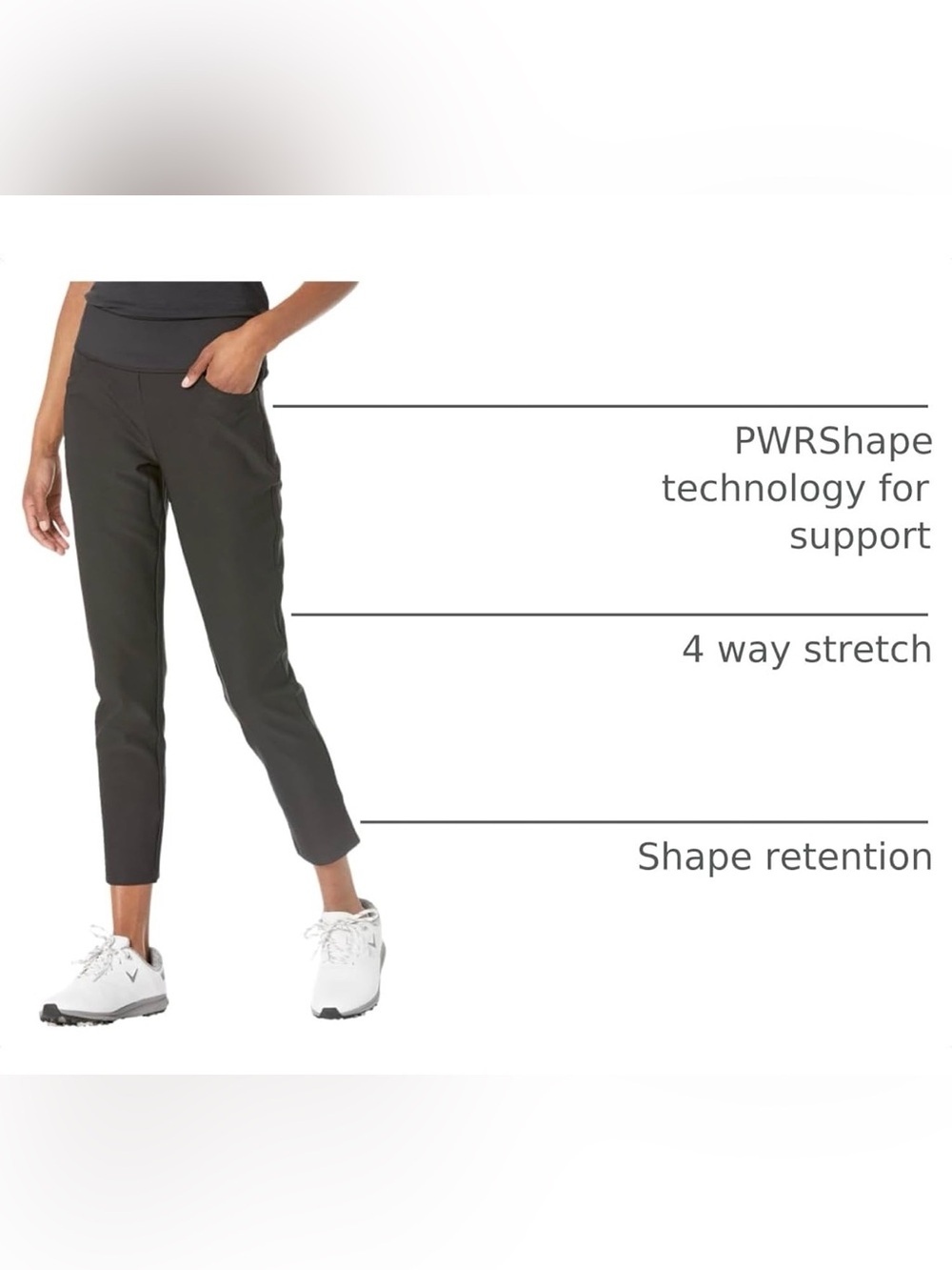 Puma Black Cropped PWRShape Performance Pants